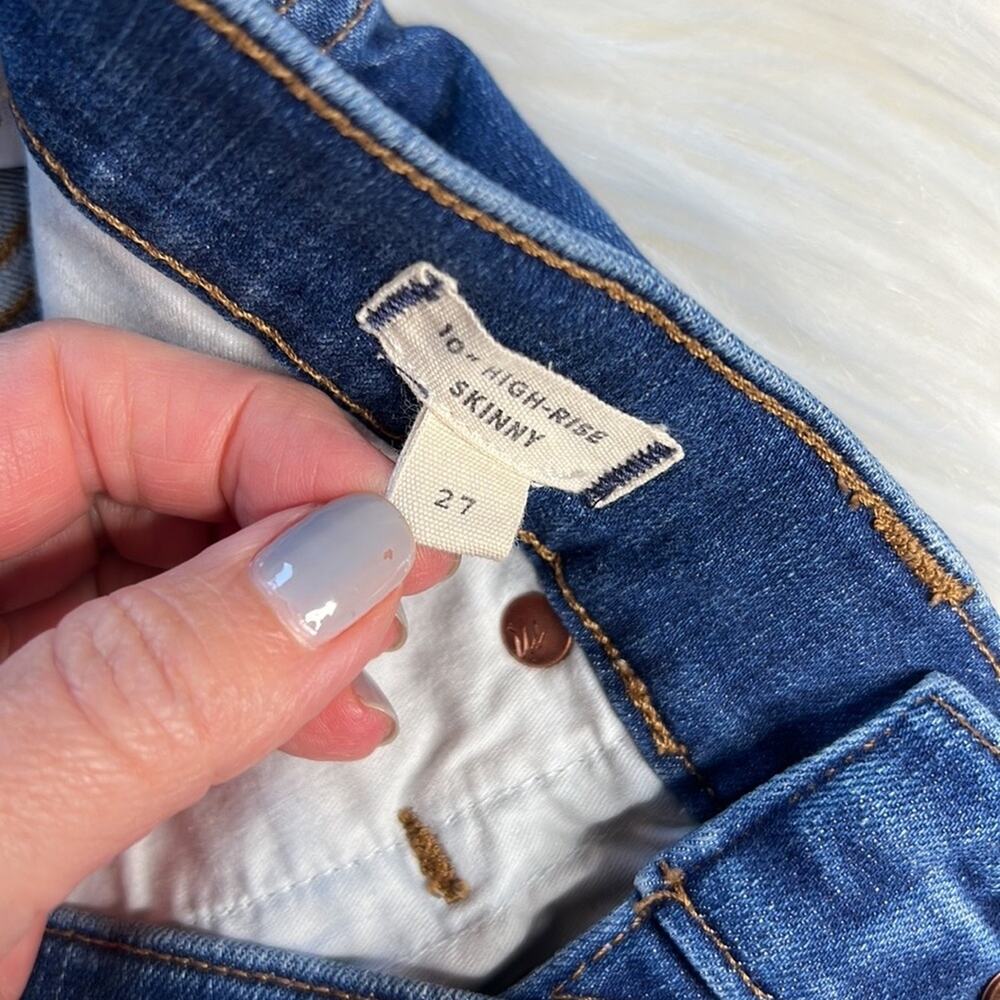 Madewell 10” Inch High Rise Exposed Button Skinny Jeans - Picture 4 of 8